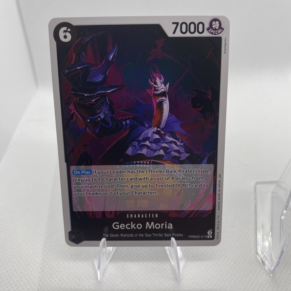 Bandai One Piece Card Game Gecko Moria PRB02-013 Special Rare Foil 7000 English